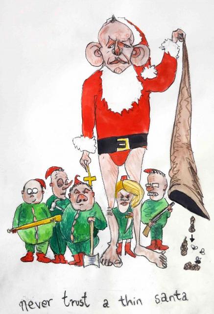 sledging Santa .....